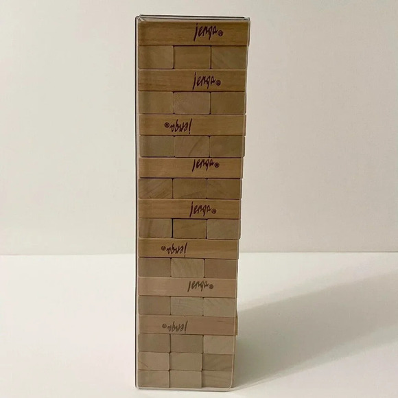 Vintage 1986 Jenga Milton Bradley Game Damaged Box - Picture 10 of 16